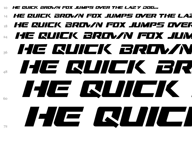 Dream MMA font waterfall